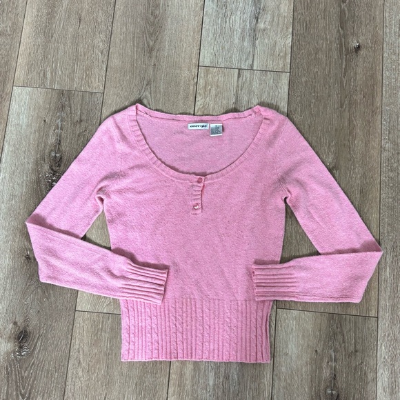 Energie Tops - Energie Pink Knit Scoop-Neck Top
